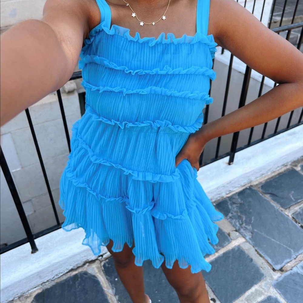 Vestique blue mini dress NWT size small
